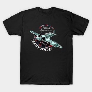 Supermarine Spitfire Vintage English Aircraft T-Shirt
